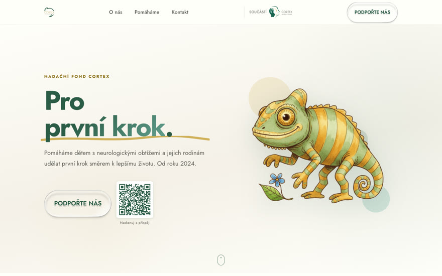 Web Nadačního fondu Cortex