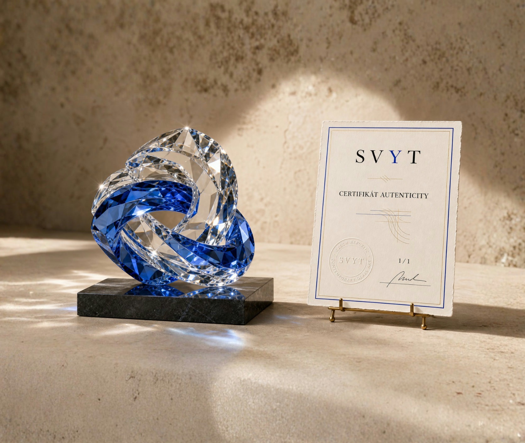 Křišťálová plastika SVYT s certifikátem autenticity